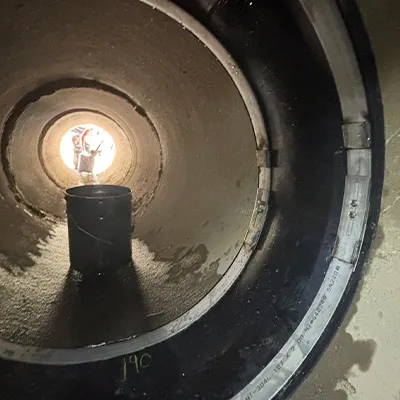 HydraTite Installed over a joint and preventing leaks