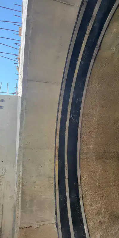 HydraTite installed in a large-diameter pipe sealing over a defect near the entrance to the pipe