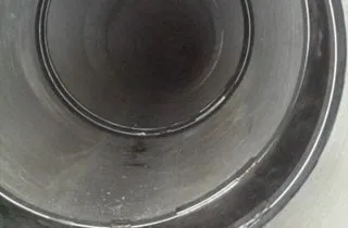 A couple HydraTite seals installed over joints in a RCP system