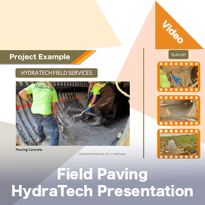 A few images from a culvert field paving project