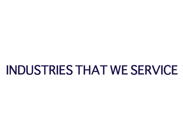 An overlay of an industry icon and text that reads "Industries That We Service"