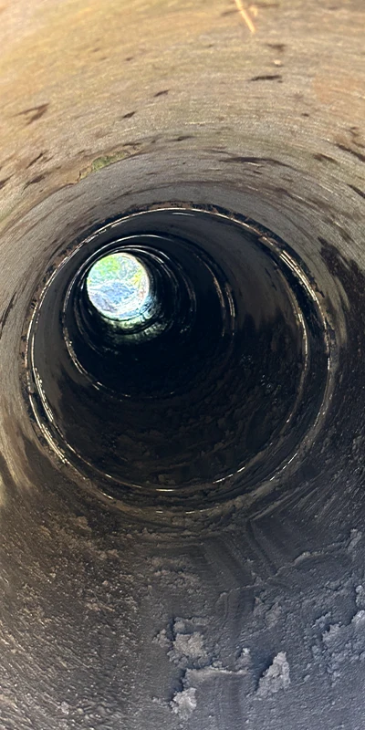 Joints sealed from the inside of a culvert with HydraTite the internal pipe joint seal